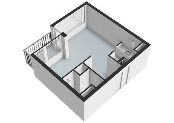 Floorplan - Bachstraat 100, 2324 GN Leiden